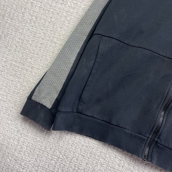 Puma Classics Tech Fleece Full Zip Long Sleeve Jacket Mens Sz XL Black / Grey ** - Picture 3 of 16